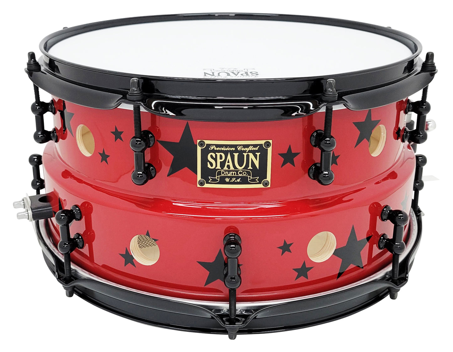 Maple 7x13/14-Red & Black Stars