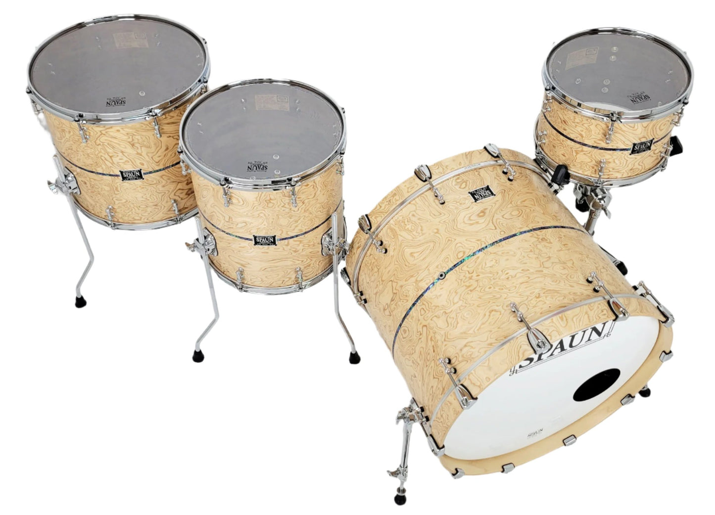 Designer 4pc Walnut/Olive Ash Burl