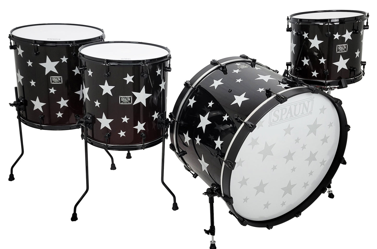 LED 4pc-Smoke with Silver Stars