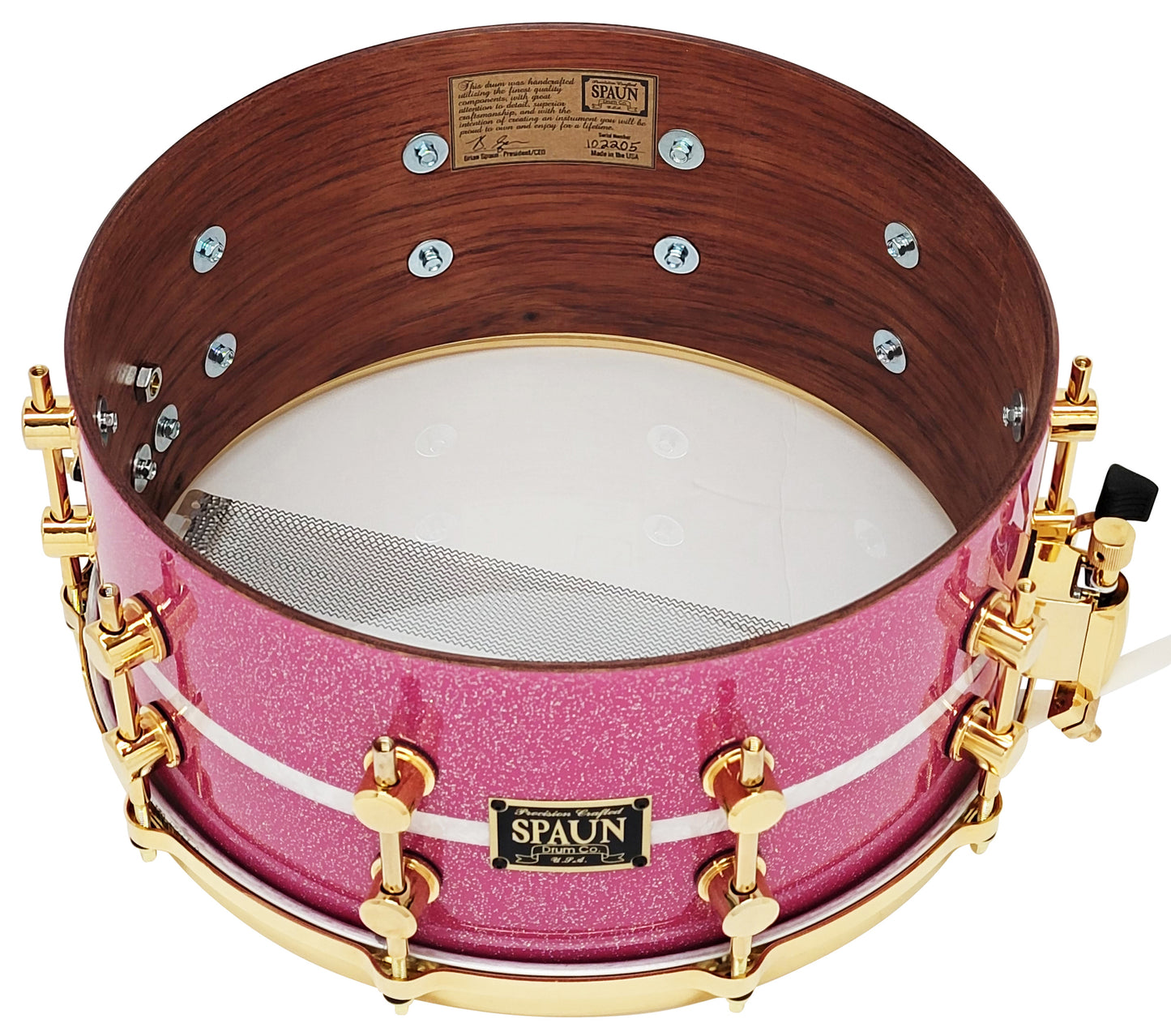 Bubinga 6.5x14-Pink Rainbo