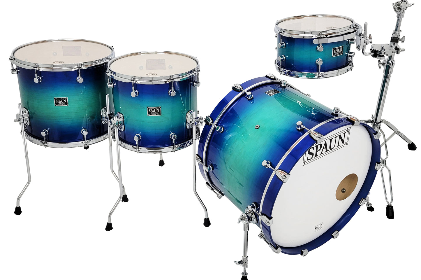 Custom 4pc-Royal Teal Burst