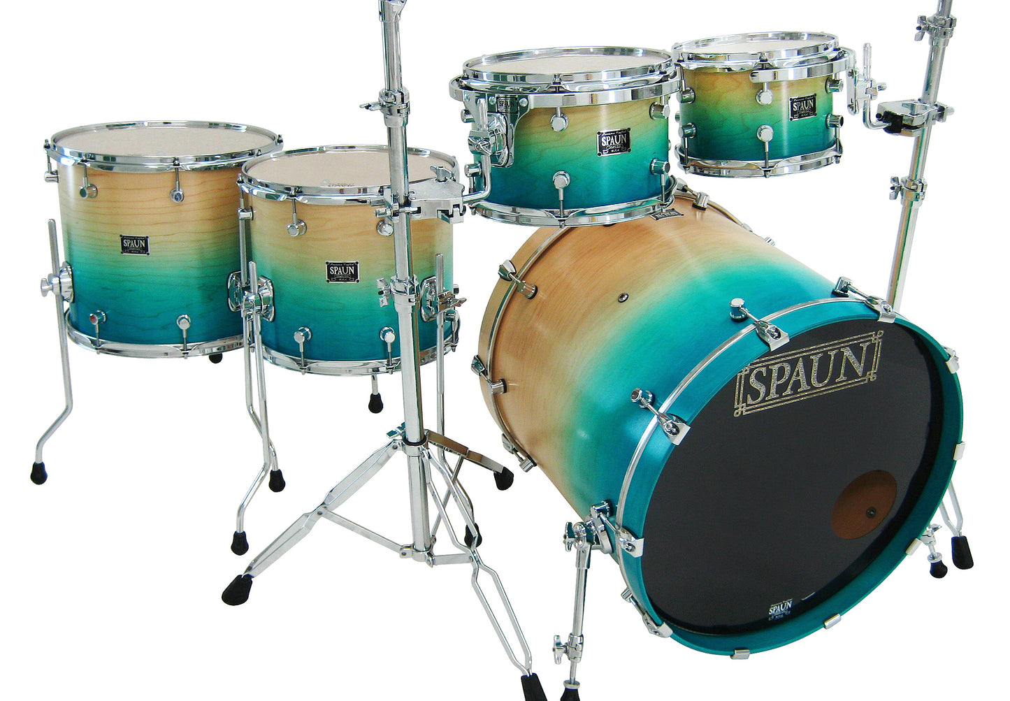 Custom 5pc-Turquoise Fade