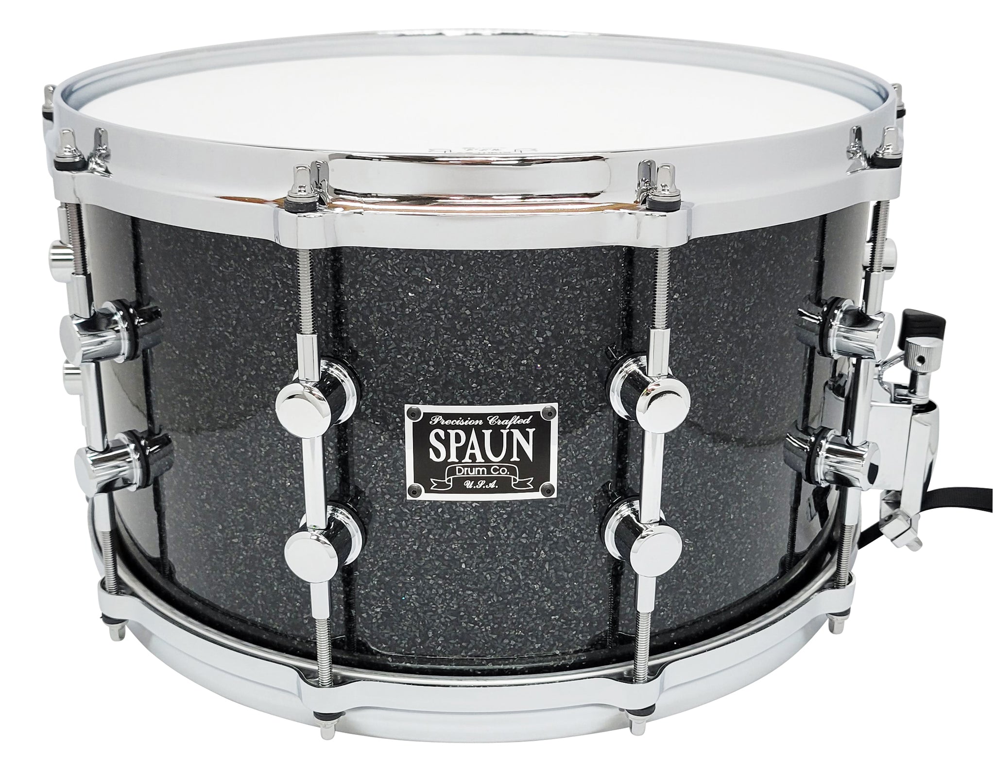 Maple 8x14 32ply Snare Drum-Black Glass | Spaun Drums