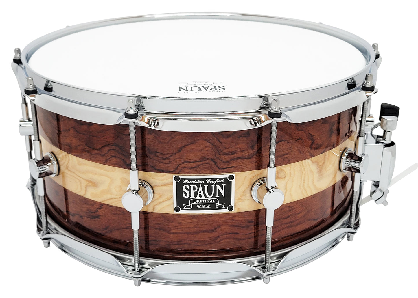 Bubinga 6.5x14-Olive Ash Stripe