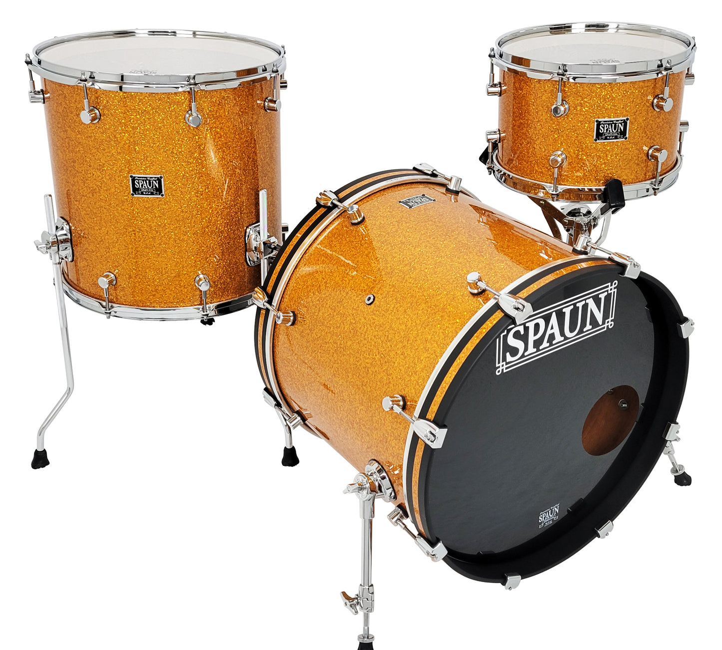Mahogany 3pc-Gold Glass