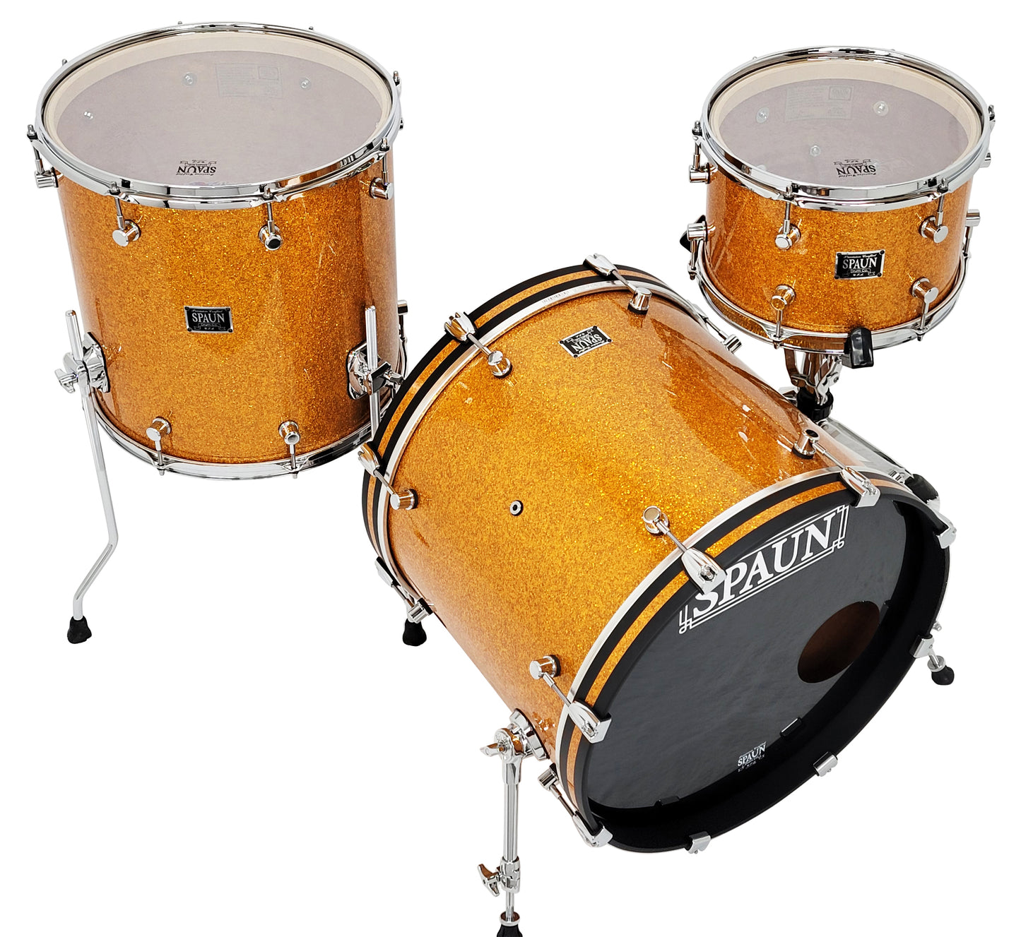 Mahogany 3pc-Gold Glass