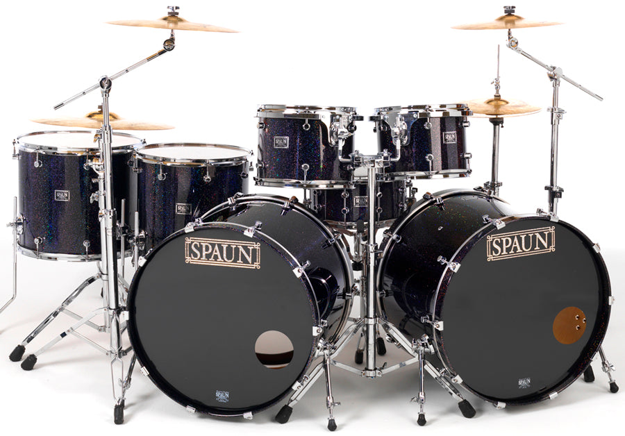 Custom 6pc-Black Rainbo – Spaun DrumCustom 6pc-Black Rainbo – Spaun Drum  