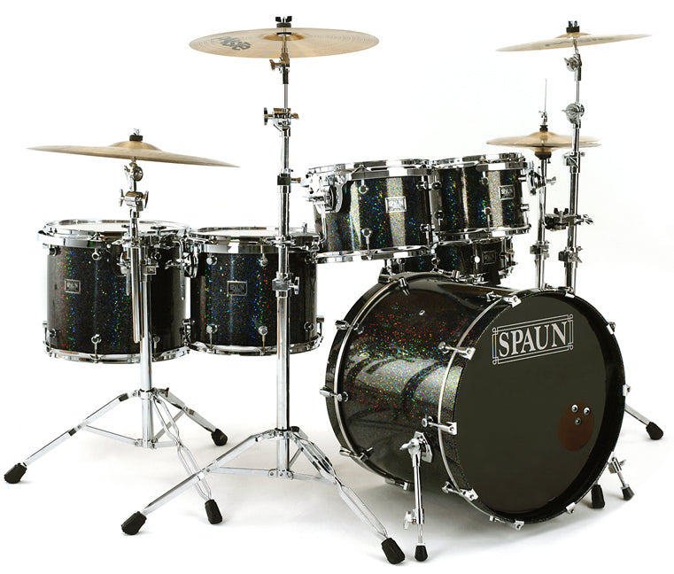 Custom 5pc-Black Rainbo Flake