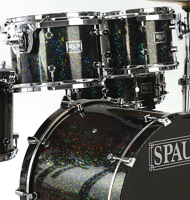 Custom 5pc-Black Rainbo Flake