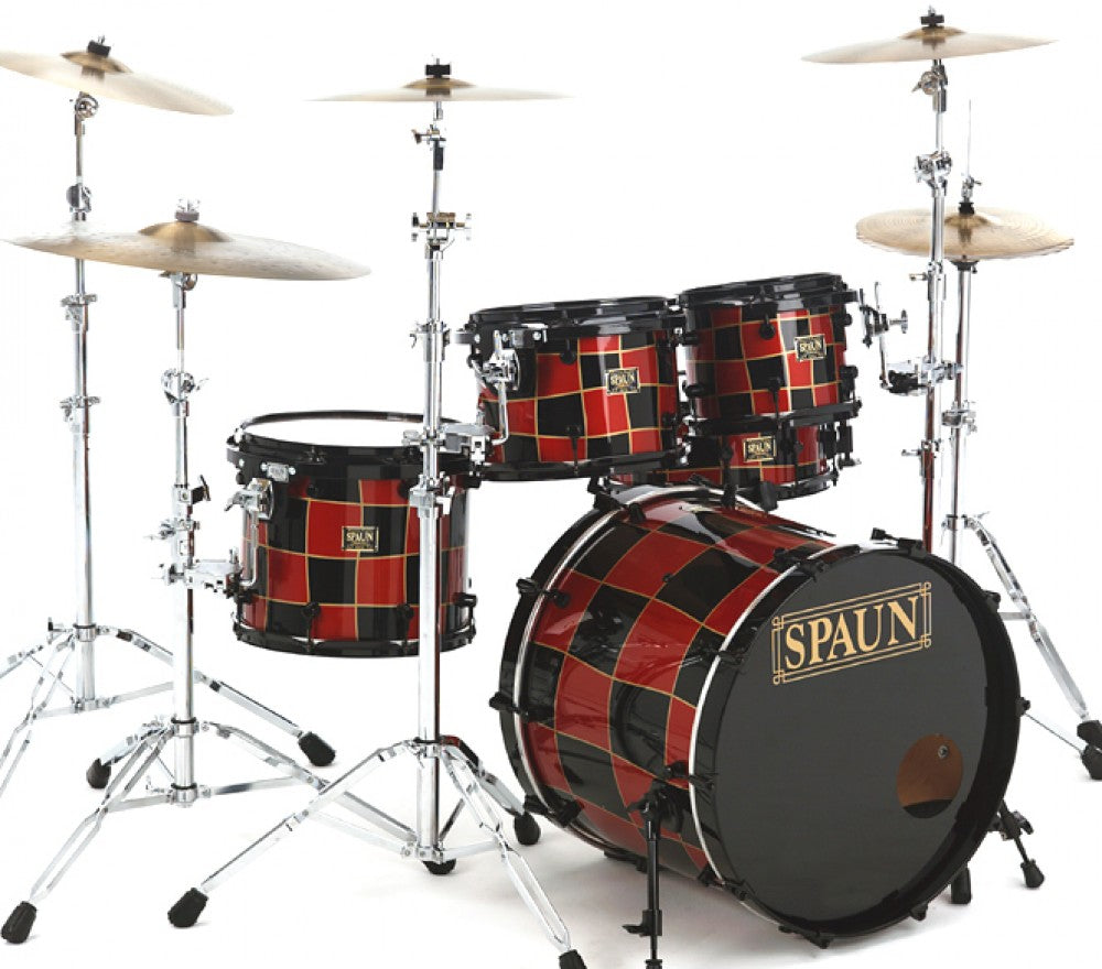 Custom 4pc-Black & Red Checkerboard