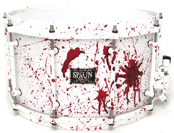 Maple 8x14 15ply-Flat White Blood Spatter