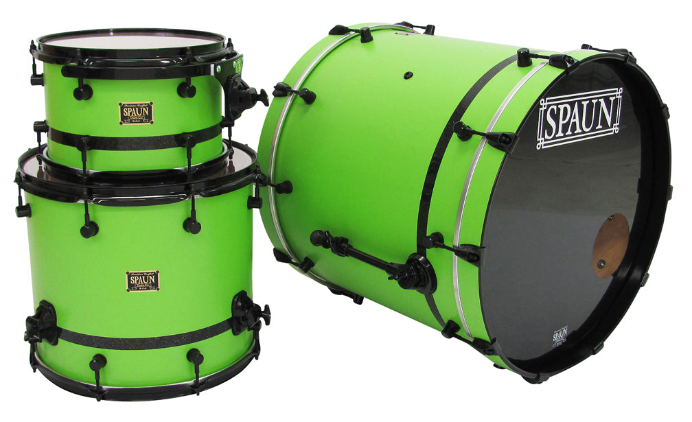 Custom 3pc-Flat Lime w-Black Stripes
