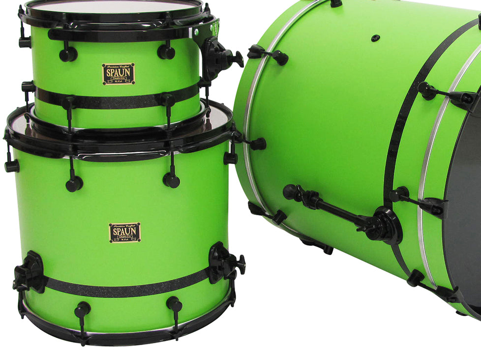 Custom 3pc-Flat Lime w-Black Stripes