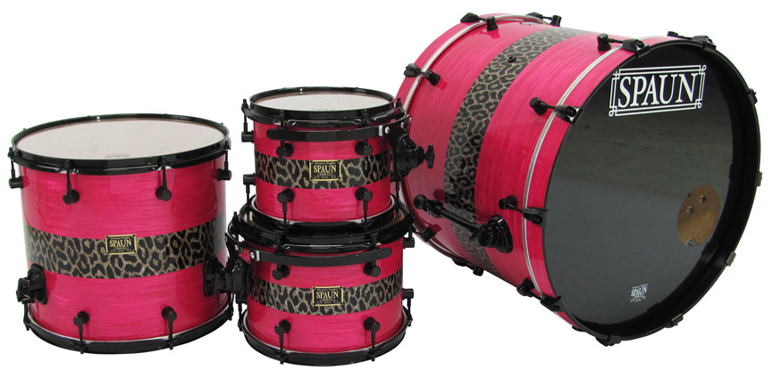 Custom 4pc-Pink Ripple Leopard