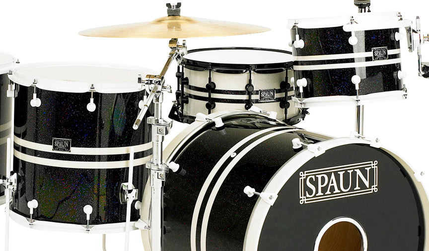 Custom 4pc-Black & White Stripe Rainbo Flake