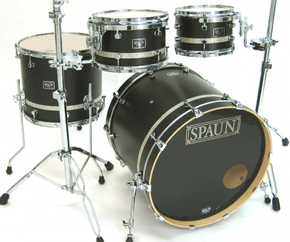 Custom 4pc-Flat Black w-Silver Stripe