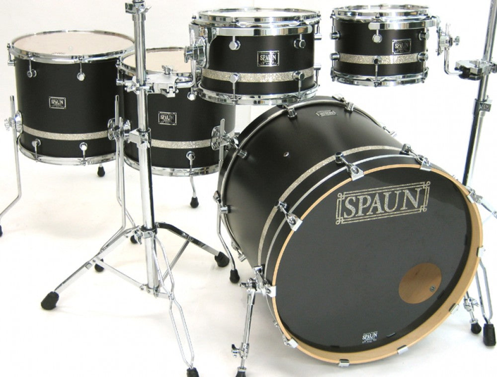Custom 5pc-Flat Black w-Silver Stripe