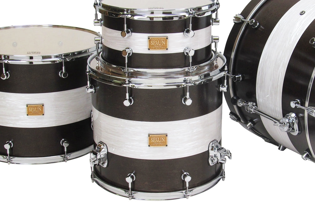 Custom 4pc-Walnut & White Ripple