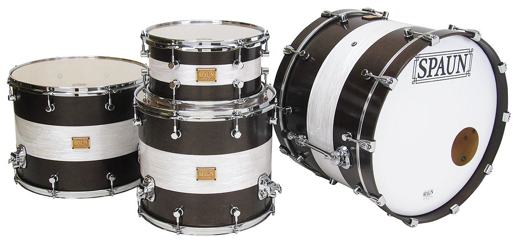 Custom 4pc-Walnut & White Ripple