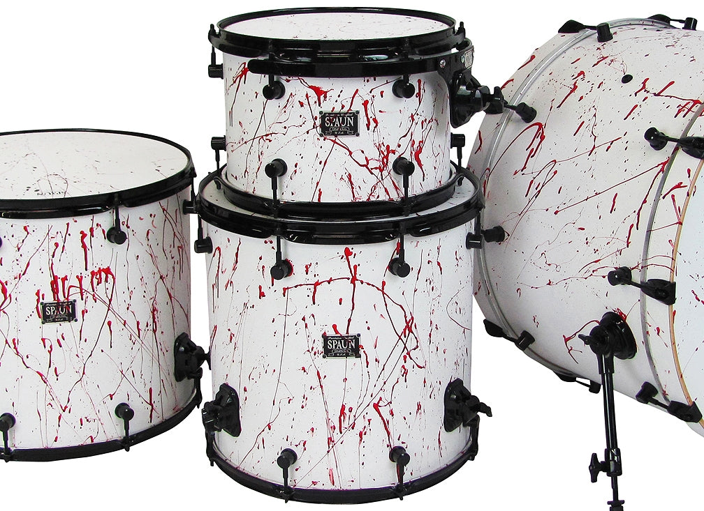 Custom 4pc-Flat White w-Blood Spatter