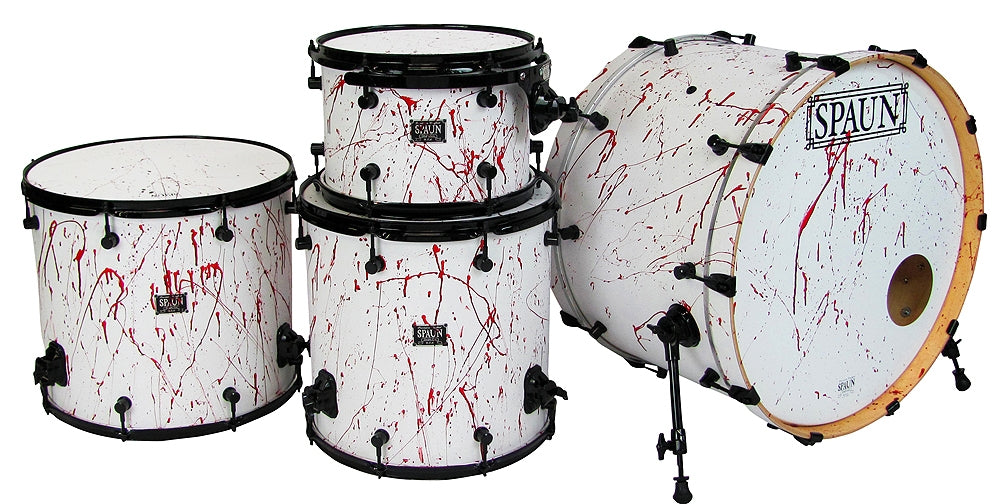 Custom 4pc-Flat White w-Blood Spatter