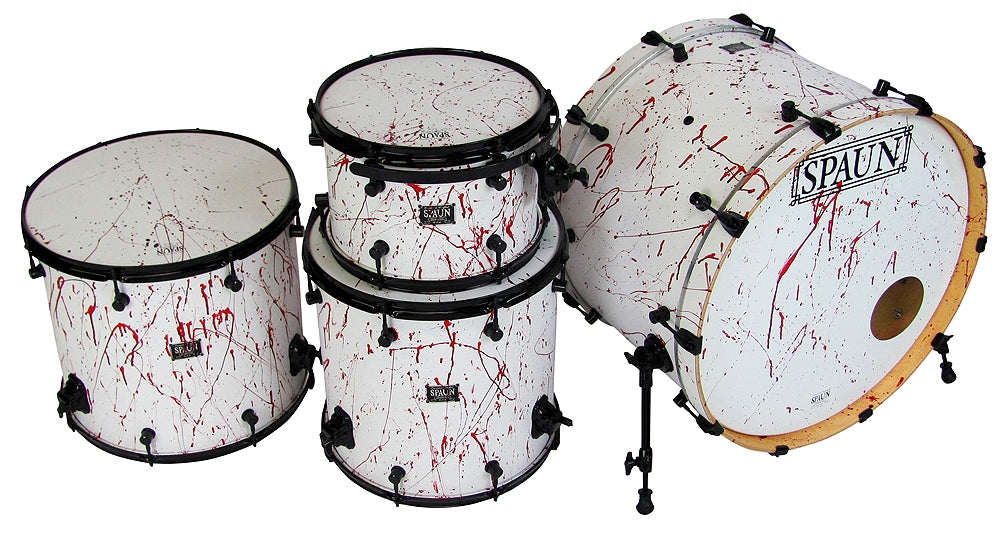 Custom 4pc-Flat White w-Blood Spatter
