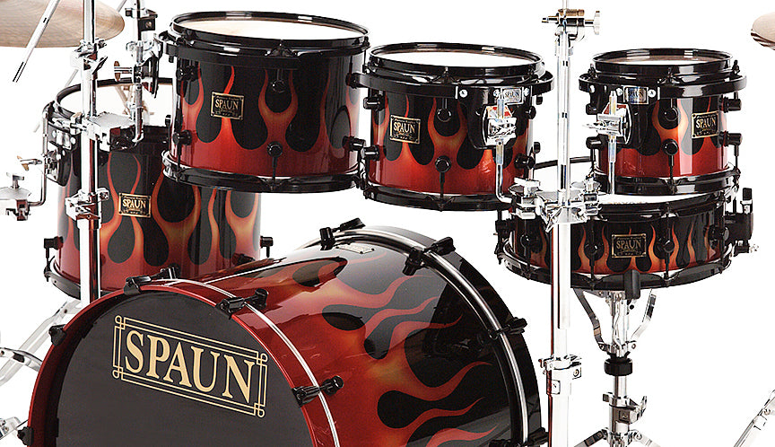 Custom 5pc-Candy Apple Red Flames
