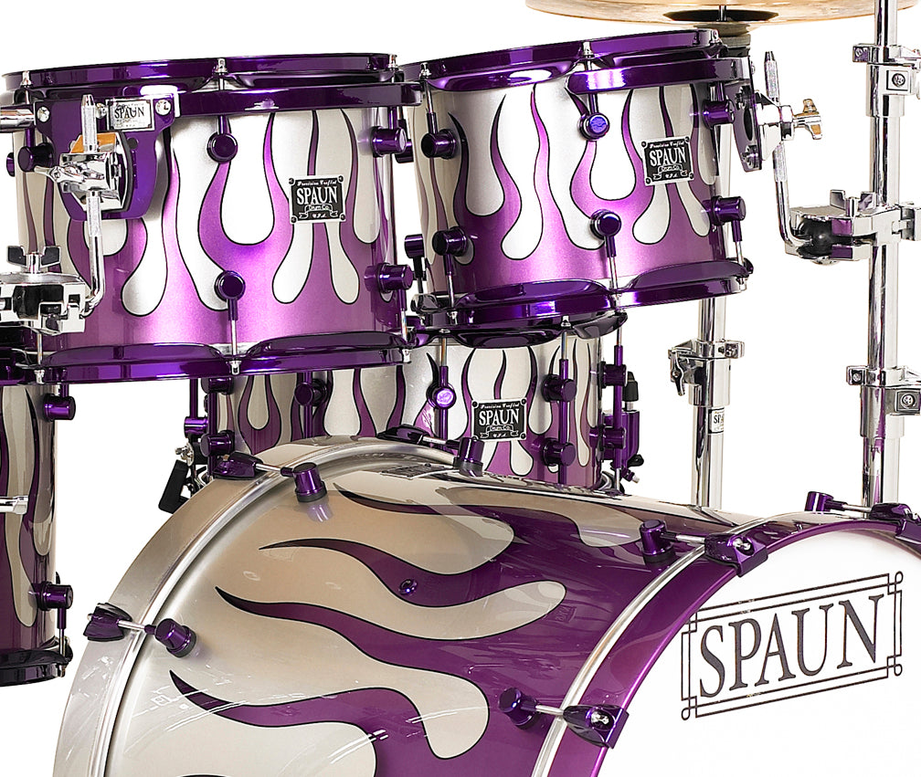 Custom 5pc-Purple Metallic Flames