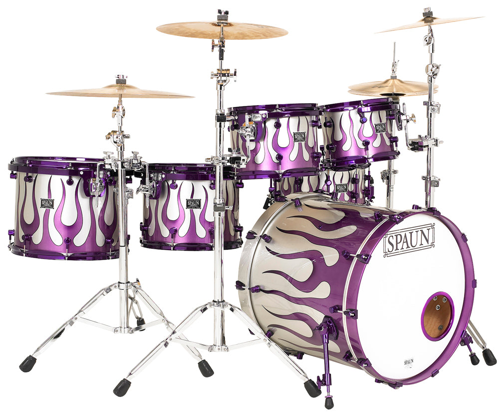 Custom 5pc-Purple Metallic Flames