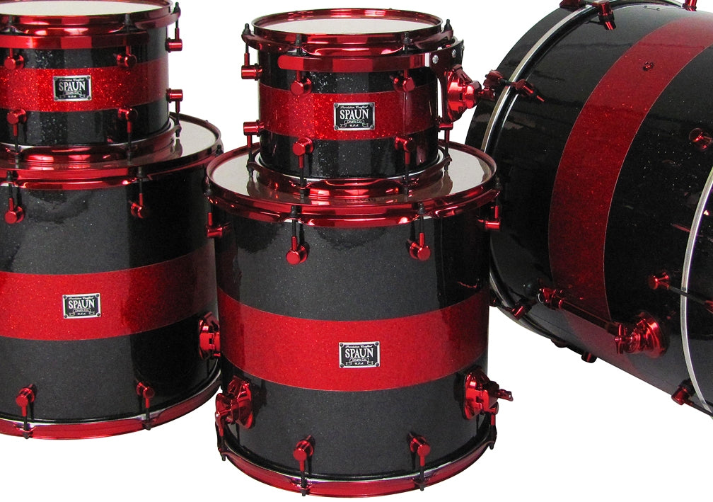 Custom 5pc-Black & Red Glass