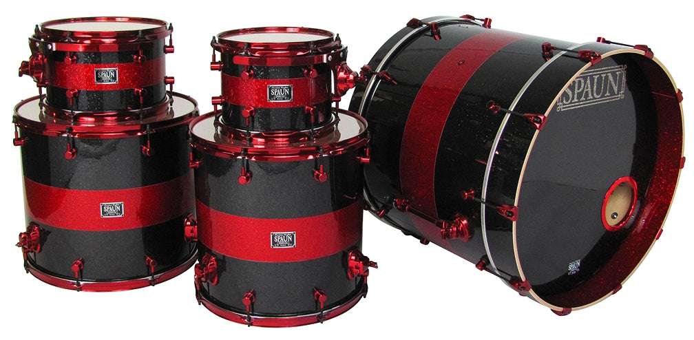 Custom 5pc-Black & Red Glass