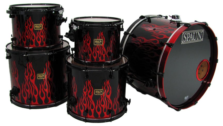 Custom 5pc-Red Tribal Flame