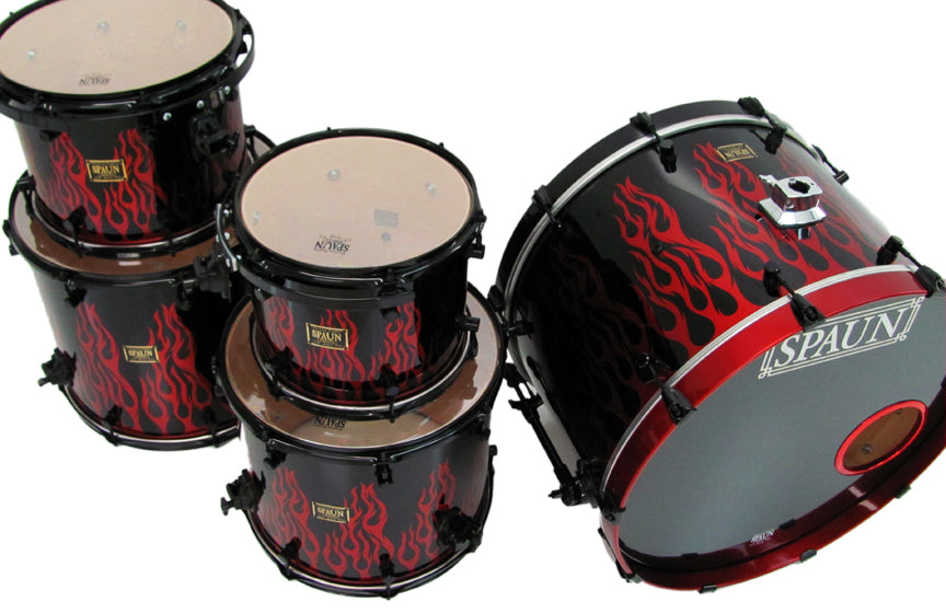 Custom 5pc-Red Tribal Flame
