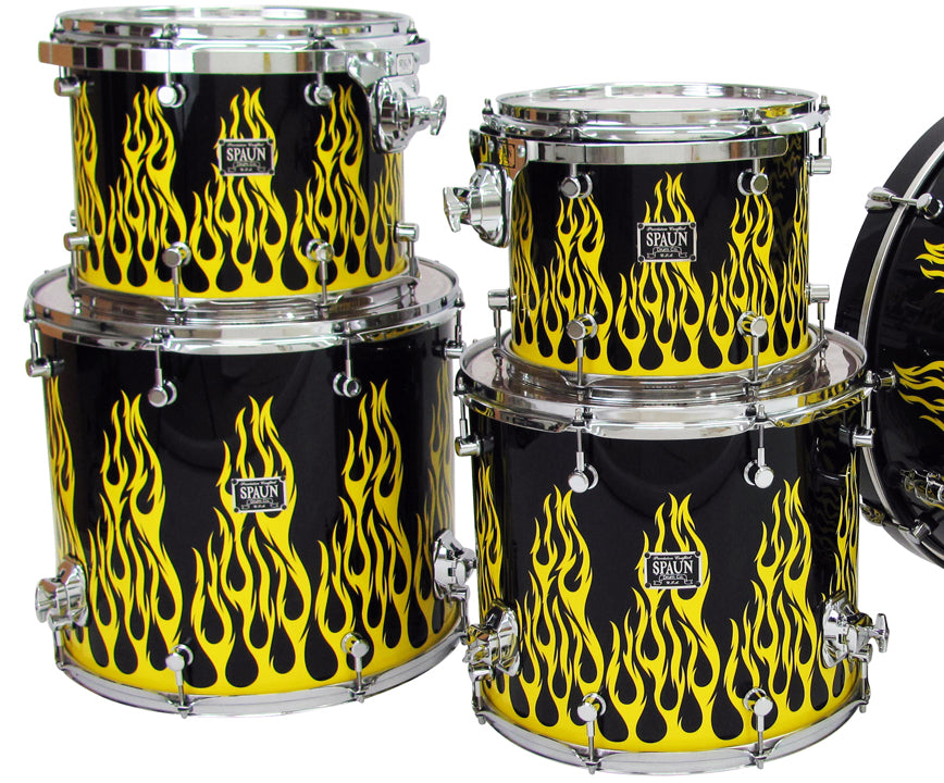 Custom 5pc-Yellow Tribal Flame