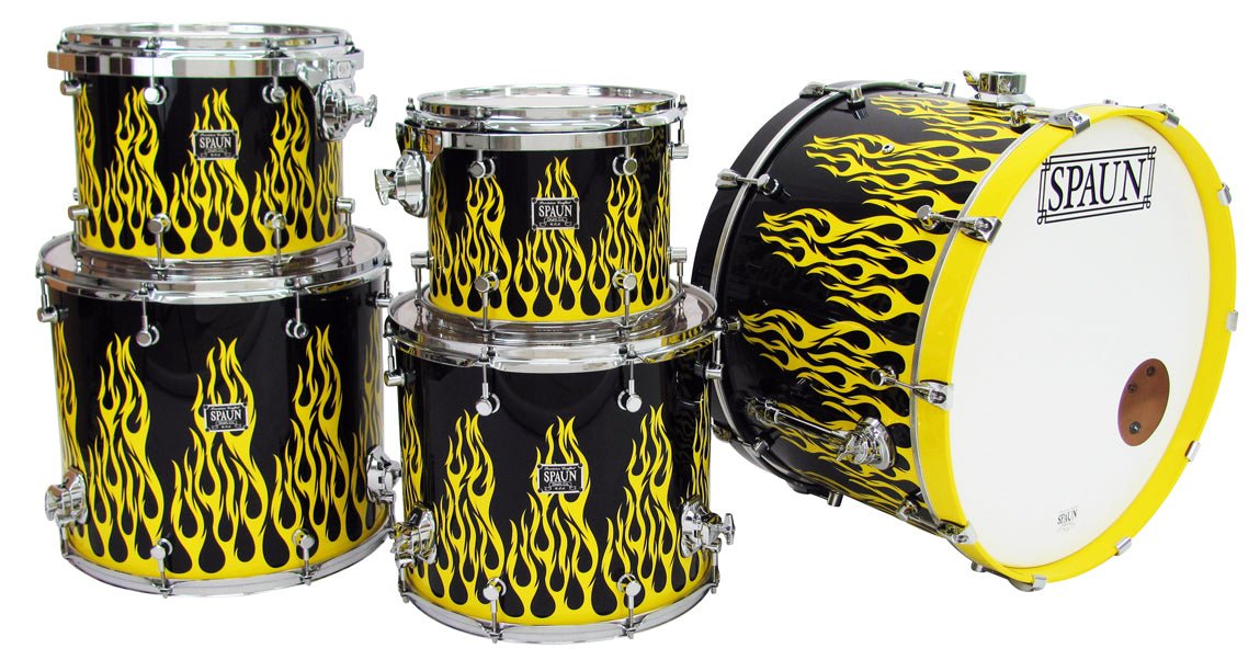 Custom 5pc-Yellow Tribal Flame