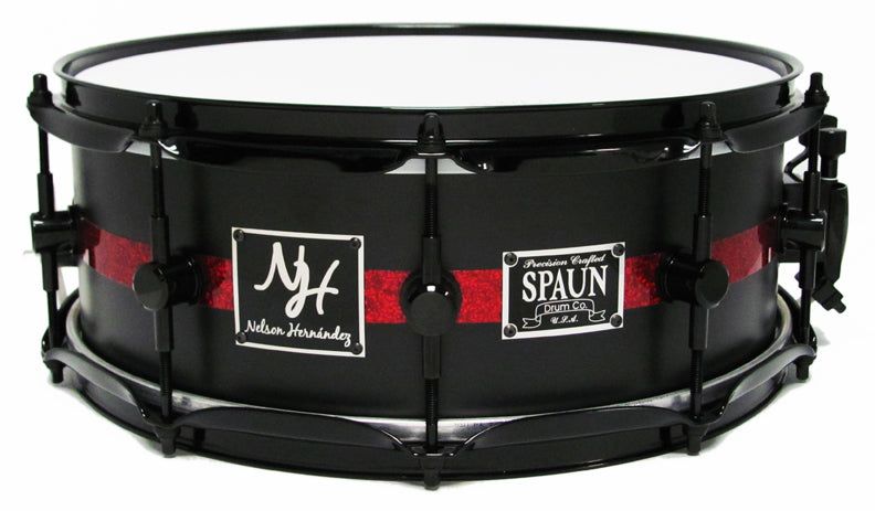 Maple 5.5x14-Flat Black w-Red Stripe