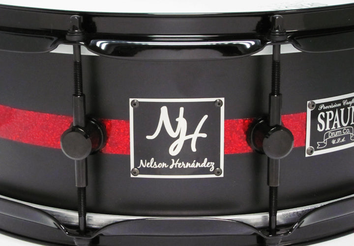 Maple 5.5x14-Flat Black w-Red Stripe