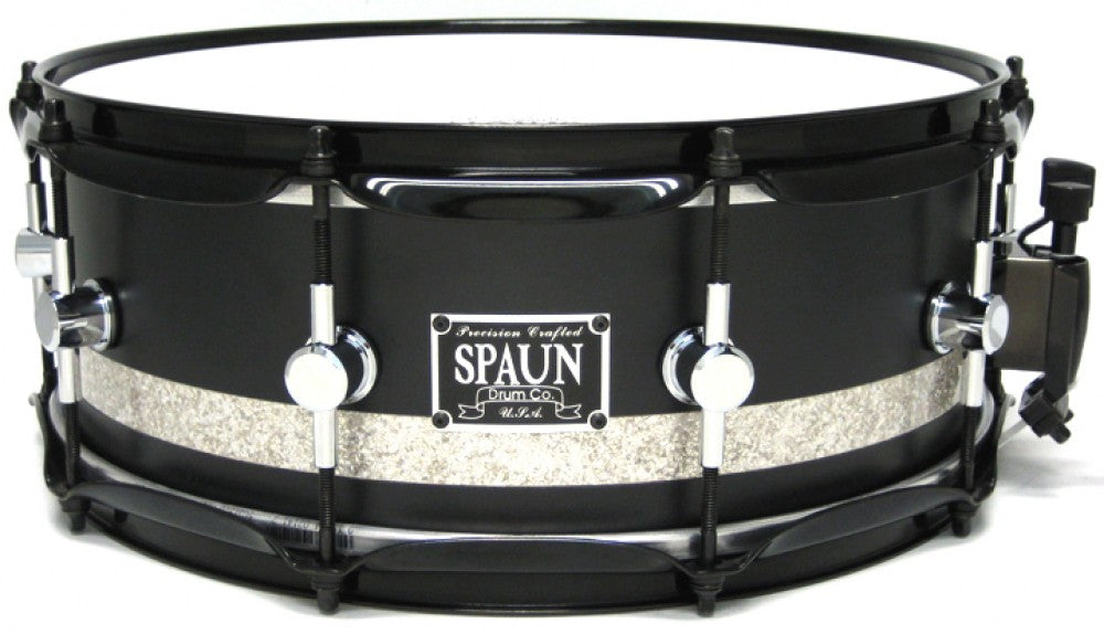 Maple 5.5x14-Flat Black w-Silver Stripe
