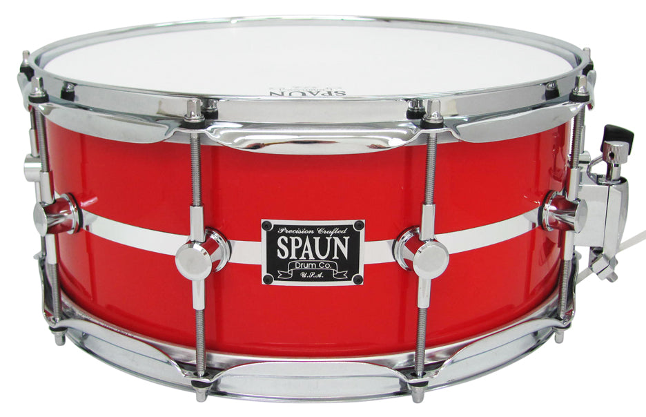 Maple 6x14 20ply-Poppy Red w-Chrome Stripe