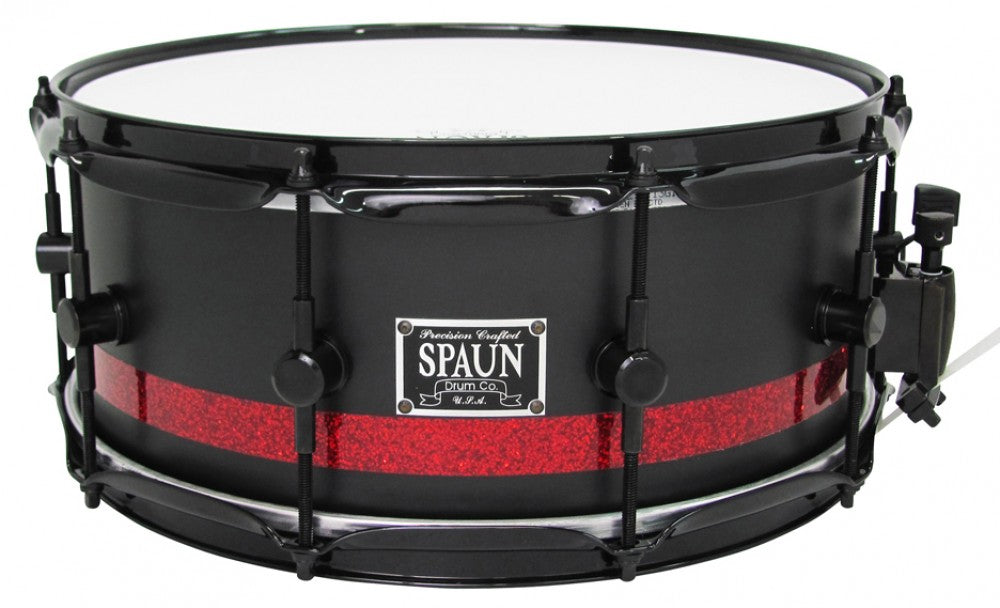 Maple 6x14-Flat Black w-Red Stripe