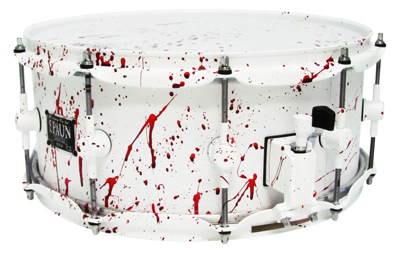 6x14-Flat White Blood Spatter