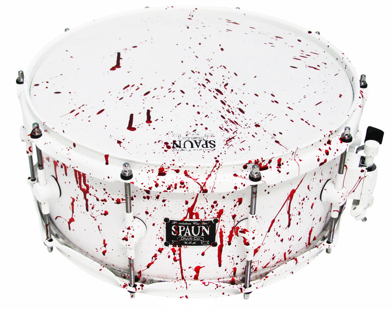6x14-Flat White Blood Spatter