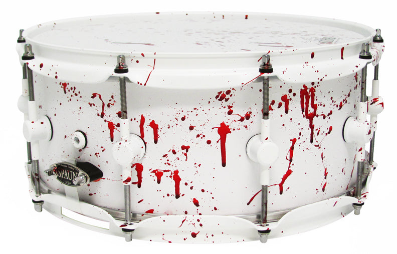 6x14-Flat White Blood Spatter