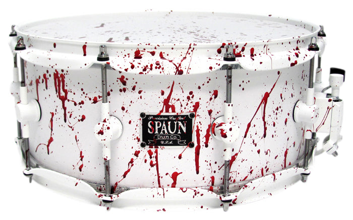 6x14-Flat White Blood Spatter