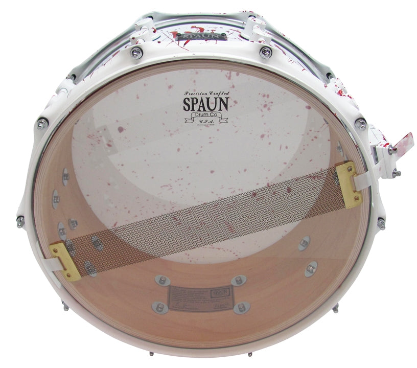 6.5x14 15ply-Flat White Blood Spatter