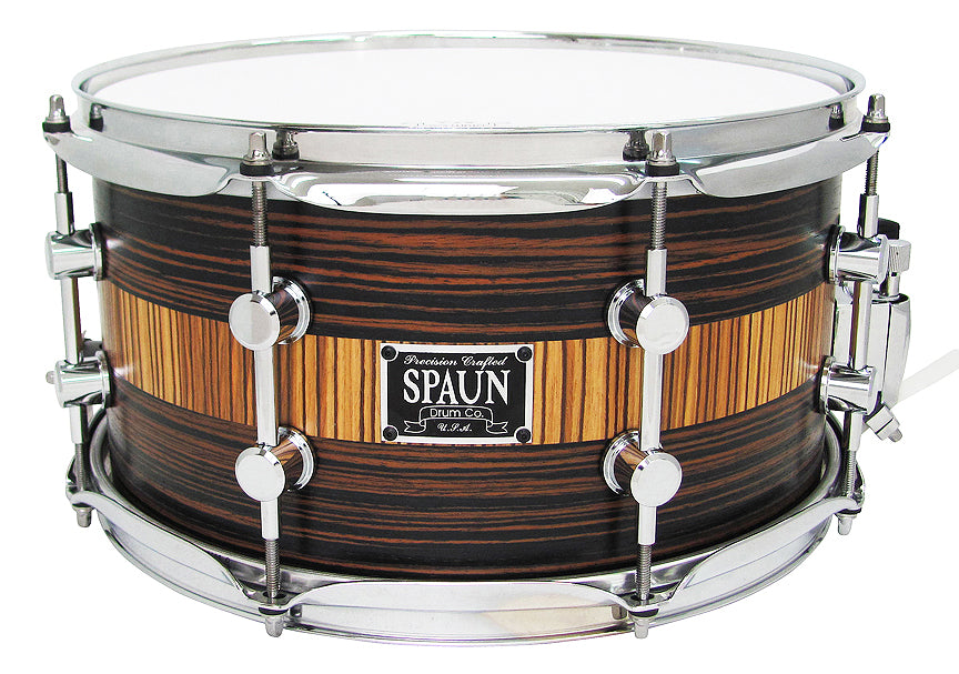 Macassar Ebony 7x13-Zebrawood Stripe