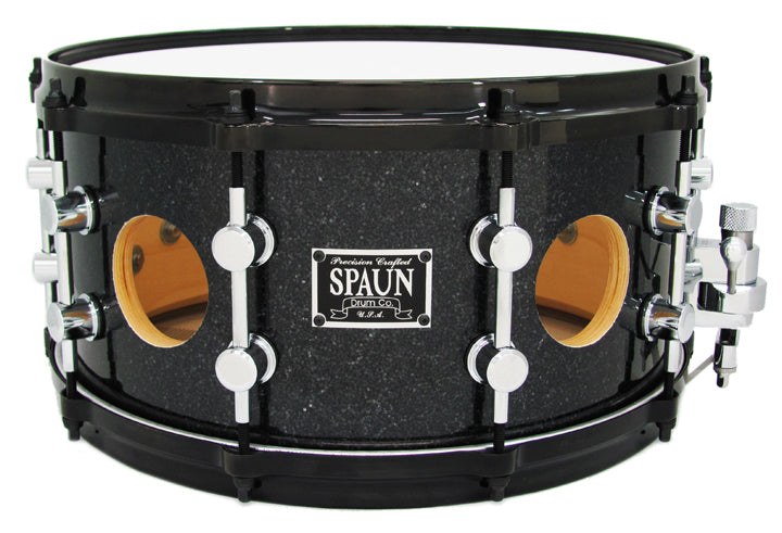 Maple 7x14 20ply Snare Drum Black Sparkle | Spaun Drums – SPAUN