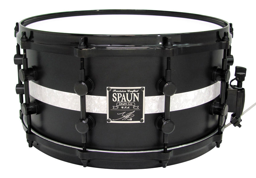 Maple 7x14-Flat Black w-White Stripe