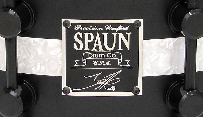 Maple 7x14-Flat Black w-White Stripe