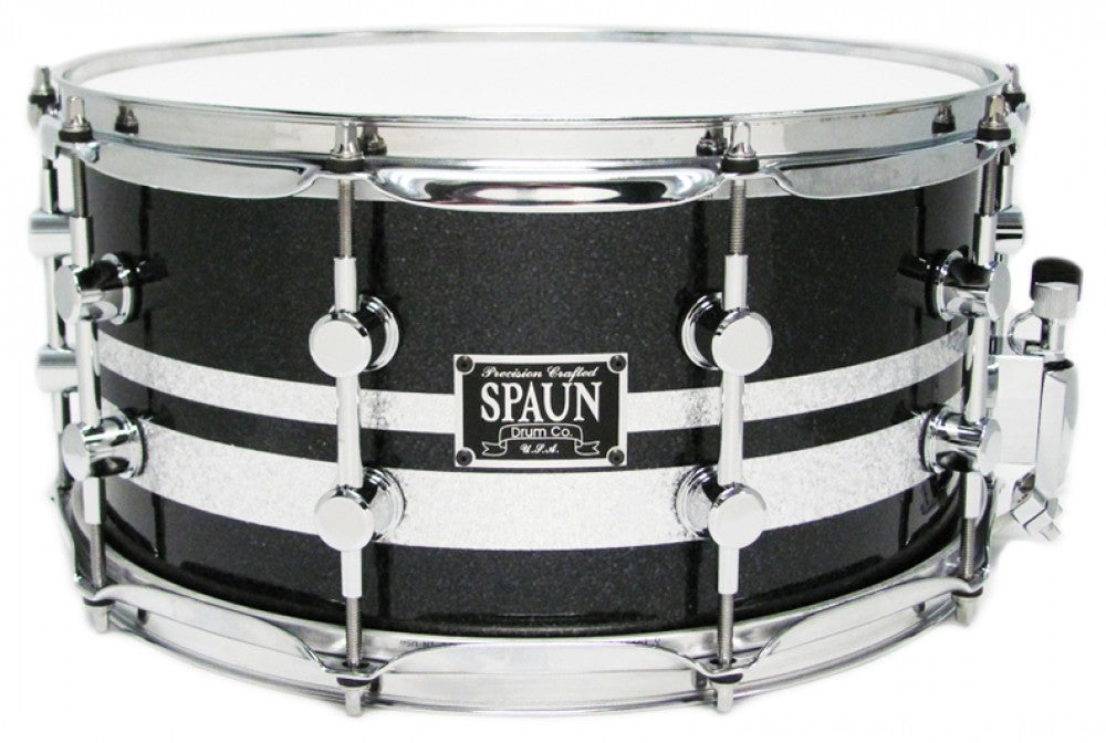 Maple 7x14-Black w-Silver Stripes